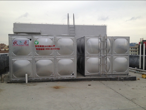 Large modular stainless steel water tank