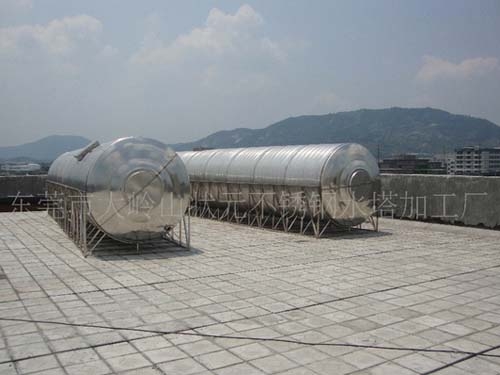 Stainless steel water tower roof